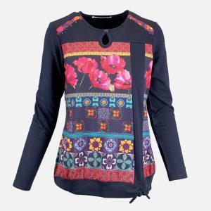 TOP KRINOLINE BLUE FLORAL - Image 1