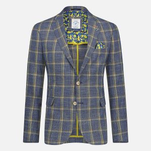 BLAZER NAVY YELLOW BIG CHECKS – Image 1