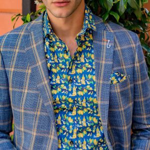 BLAZER NAVY YELLOW BIG CHECKS – Image 3