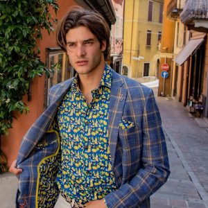 BLAZER NAVY YELLOW BIG CHECKS – Image 4