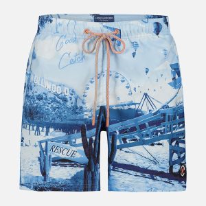 SWIMSHORT BLUE PHOTO PRINT - Image 1