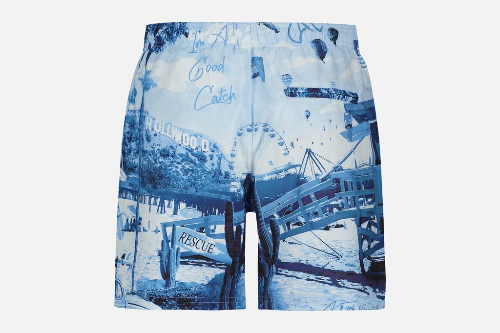 SWIMSHORT BLUE PHOTO PRINT