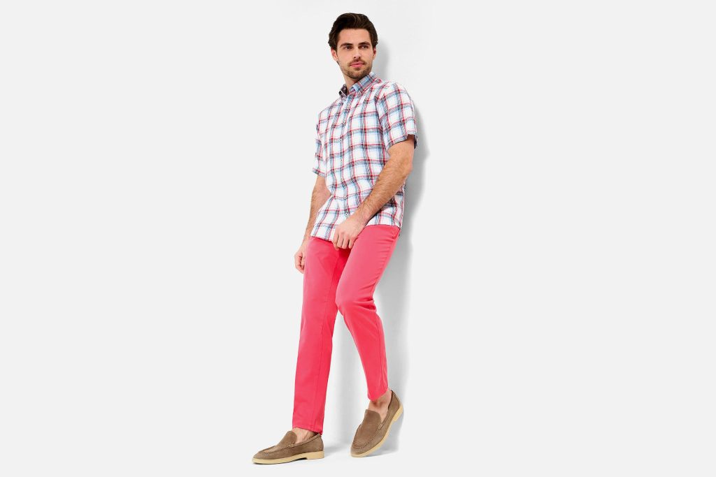 DAN C LIN BLEU BEIGE ROUGE