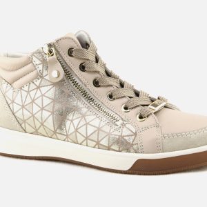 ROMY HI ZIP BEIGE ET OR – Image 2