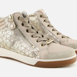 ROMY HI ZIP BEIGE ET OR – Image 6
