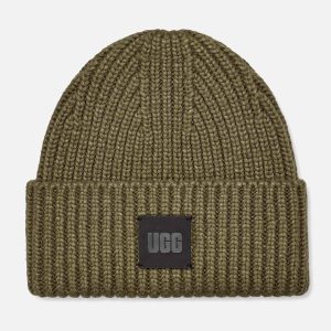 CHUNKY RIB BEANIE BURNT OLIVE - Image 1