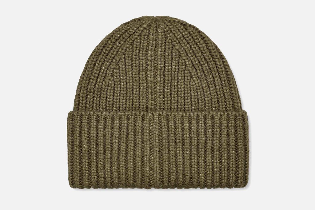 CHUNKY RIB BEANIE BURNT OLIVE