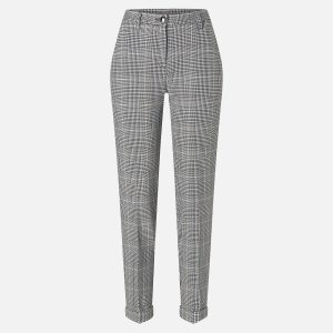 CHINO TURN UP IVORY CHECK - Image 1