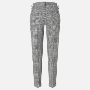 CHINO TURN UP IVORY CHECK - Image 2