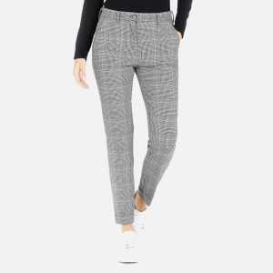CHINO TURN UP IVORY CHECK - Image 4