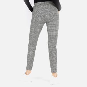 CHINO TURN UP IVORY CHECK - Image 5