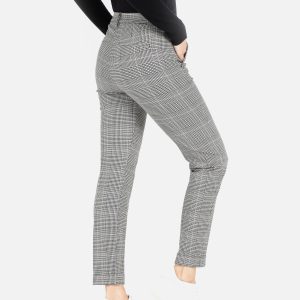 CHINO TURN UP IVORY CHECK - Image 6
