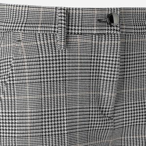 CHINO TURN UP IVORY CHECK - Image 7