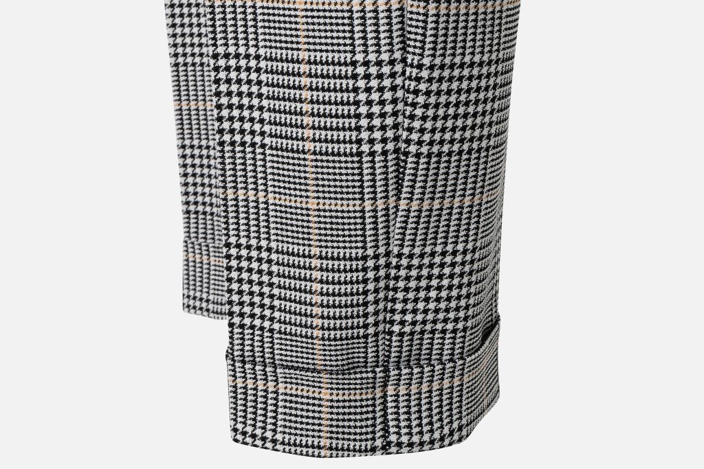 CHINO TURN UP IVORY CHECK