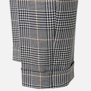 CHINO TURN UP IVORY CHECK - Image 8