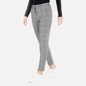CHINO TURN UP IVORY CHECK - Image 9