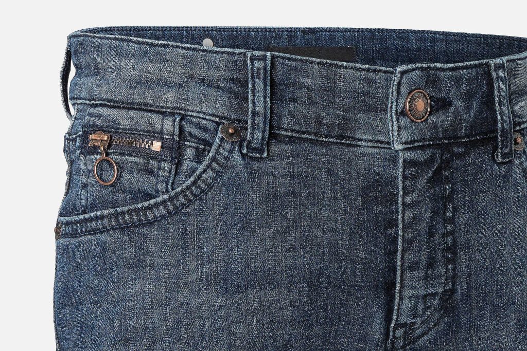 SLIM MODERN BLUE HEMP DENIM