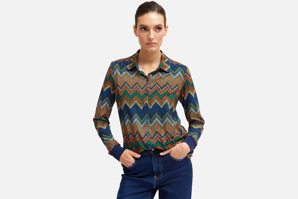 CHEMISE GIGI BLEU MULTI