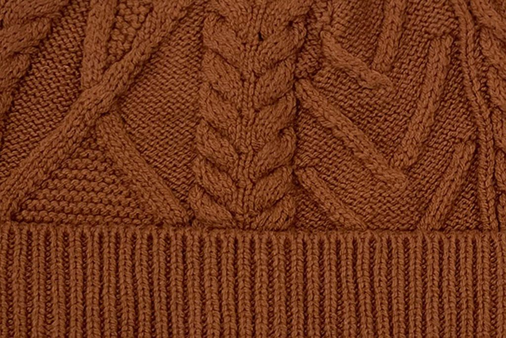 AFNF CABLE BEANIE COGNAC