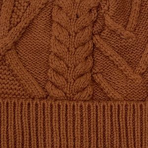 AFNF CABLE BEANIE COGNAC – Image 2