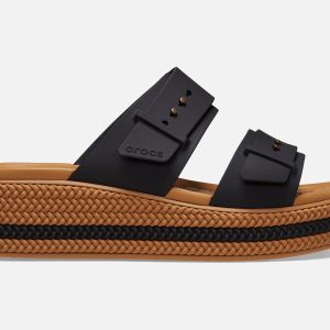 BROOKLYN BUCKLE WEDGE BLACK - Image 1