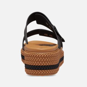 BROOKLYN BUCKLE WEDGE BLACK - Image 3