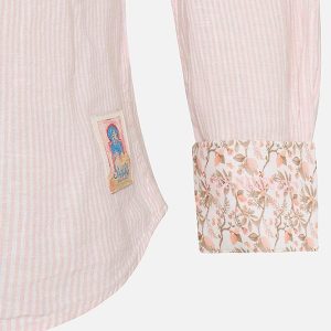 SHIRT STRIPES LINEN ORANGE - Image 3
