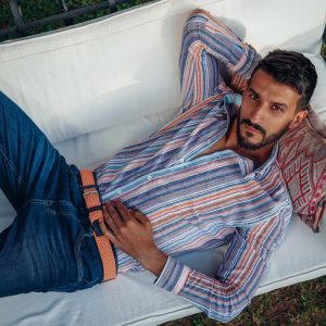 SHIRT DOUBLE STRIPES COBALT - Image 4