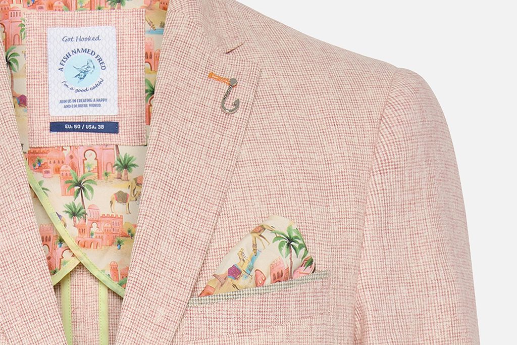 BLAZER SMALL CHECK ROSE PINK