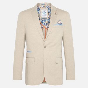 BLAZER MELANGE PIQUE SAND – Image 1