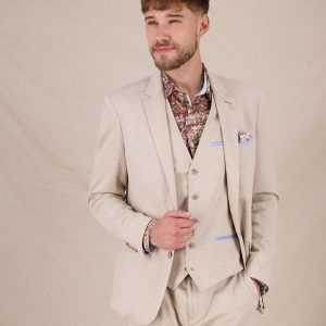 BLAZER MELANGE PIQUE SAND – Image 7