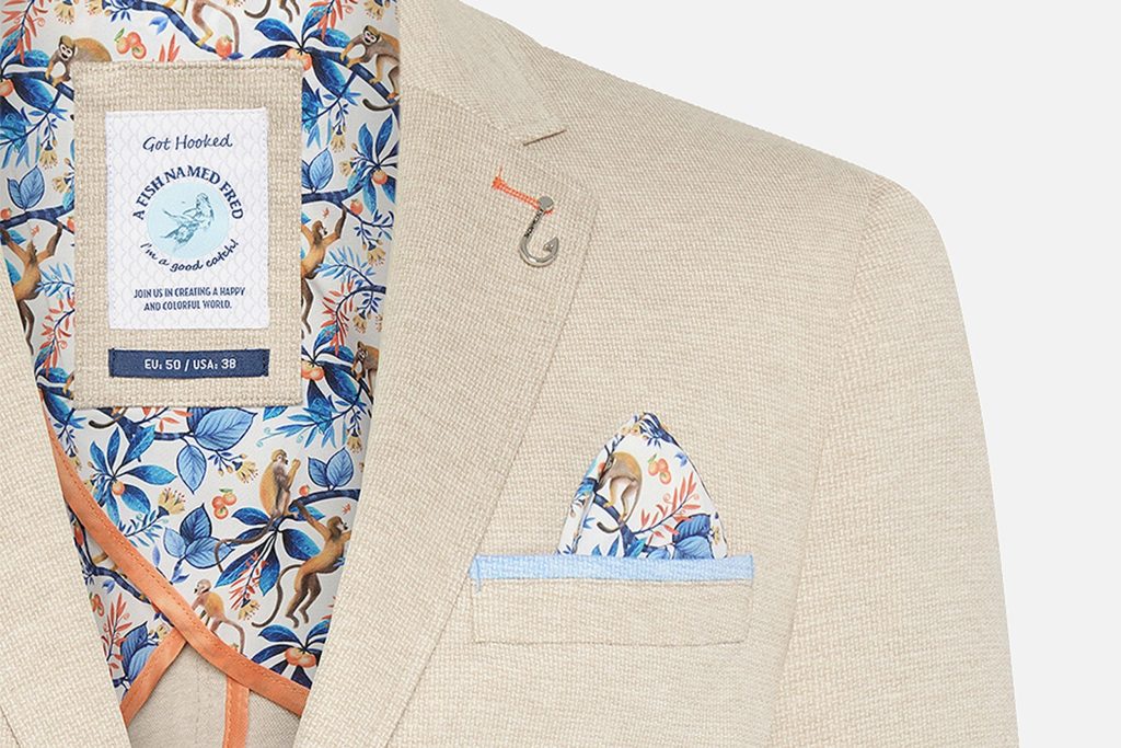 BLAZER MELANGE PIQUE SAND