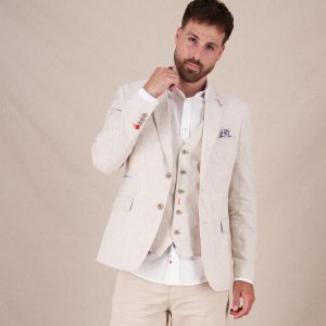 BLAZER MELANGE PIQUE SAND – Image 5