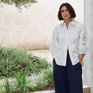 CHEMISE COQUETTE BLANC BRODE - Image 2