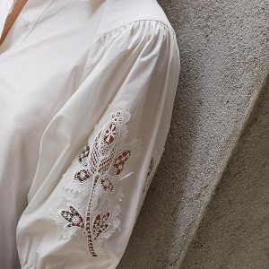 CHEMISE COQUETTE BLANC BRODE - Image 3