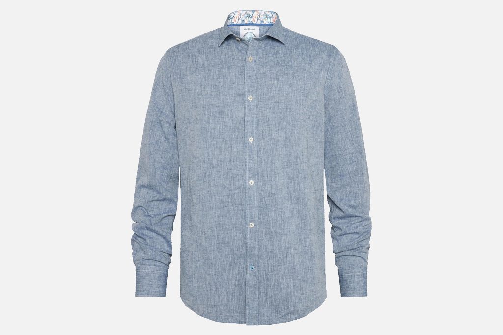 SHIRT LINEN COBALT