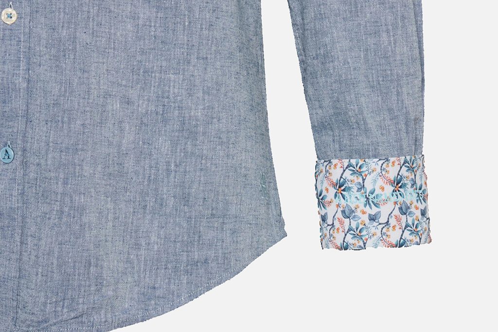 SHIRT LINEN COBALT