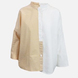 CHEMISE FLO CARAMEL RAYE – Image 1