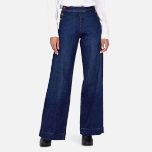 MADISON BUTTON JEANS BLUE L32 – Image 3
