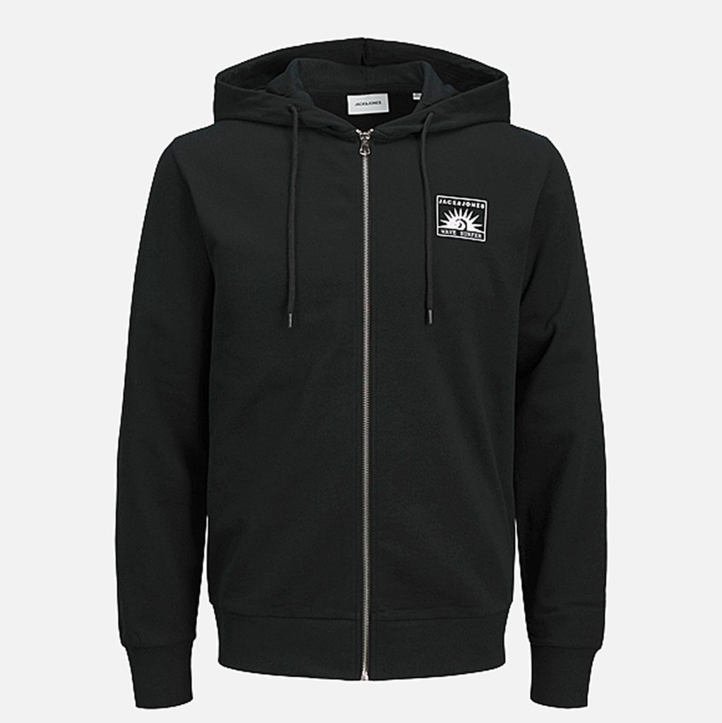 SUMMER SWEAT ZIP HOODIE BLACK