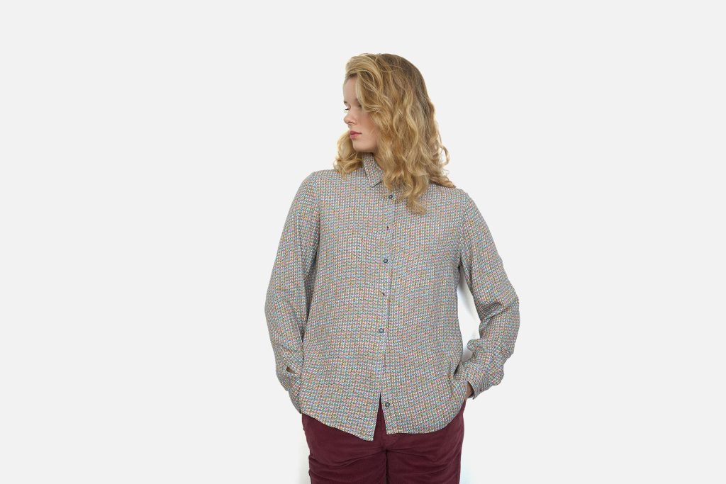 CHEMISE GENEVIEVE VERT MULTI