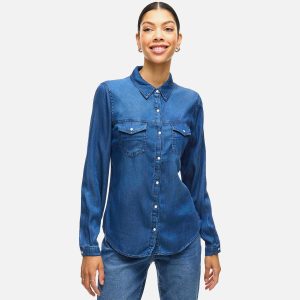 BISTA DENIM SHIRT DARK BLUE – Image 3