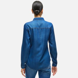 BISTA DENIM SHIRT DARK BLUE – Image 4