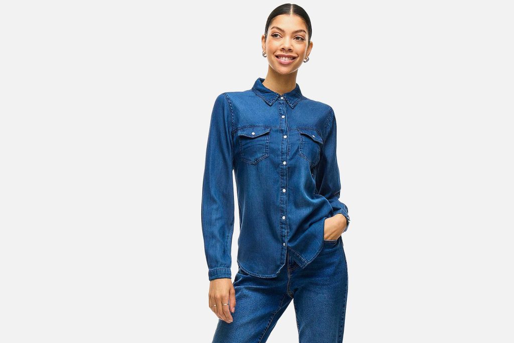 BISTA DENIM SHIRT DARK BLUE