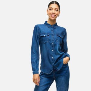 BISTA DENIM SHIRT DARK BLUE – Image 6