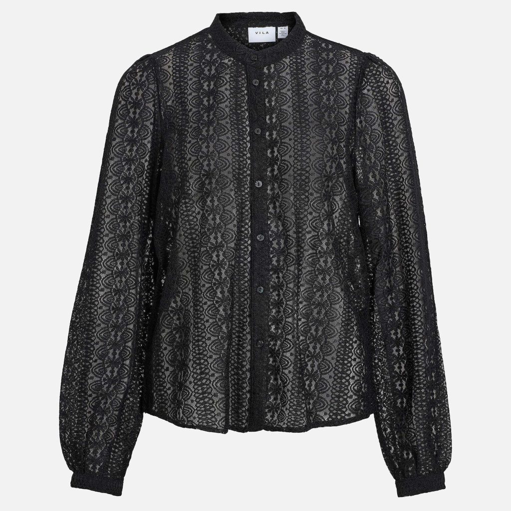 CHIKKA LACE SHIRT BLACK