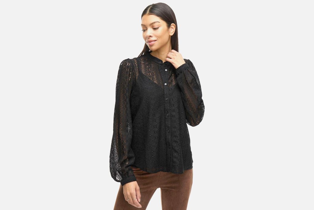 CHIKKA LACE SHIRT BLACK