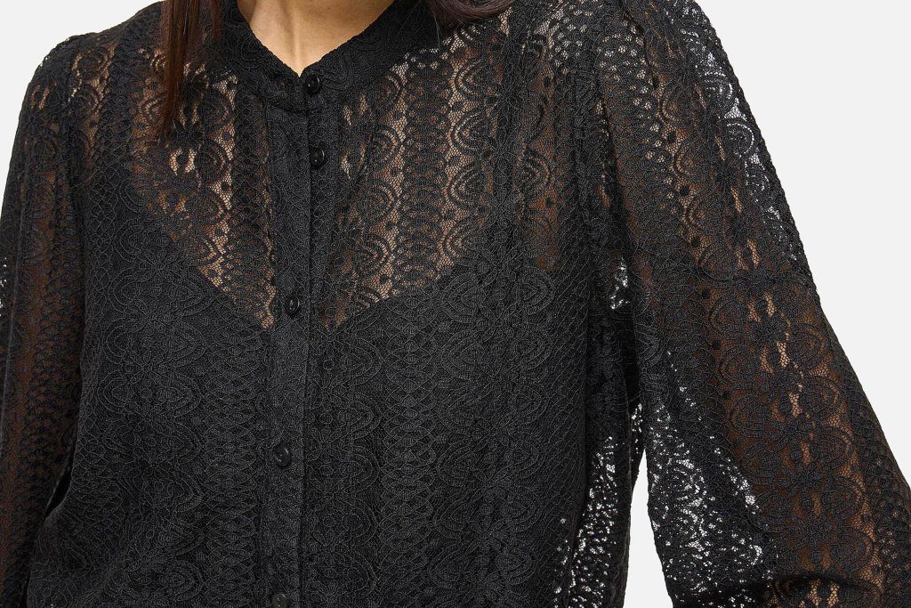 CHIKKA LACE SHIRT BLACK