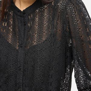 CHIKKA LACE SHIRT BLACK – Image 5