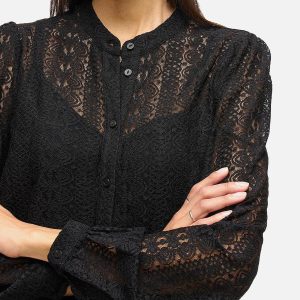 CHIKKA LACE SHIRT BLACK – Image 7